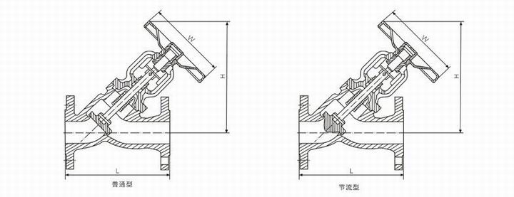 J45H直流式截止阀结构图